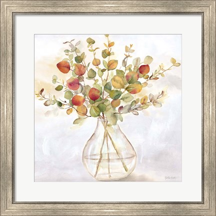 Framed Eucalyptus Vase Spice II Print
