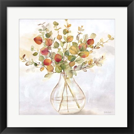 Framed Eucalyptus Vase Spice II Print