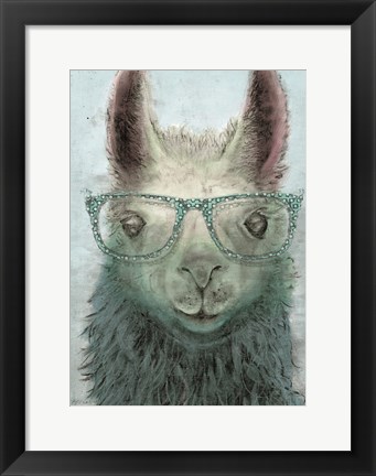 Framed Colorful Llama panel I Print