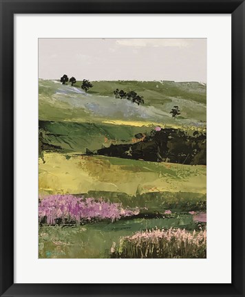 Framed Flower Field portrait II Print