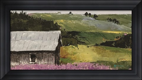 Framed Flower Field landscape Print