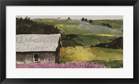 Framed Flower Field landscape Print