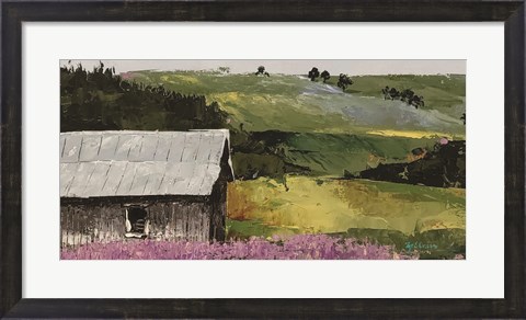 Framed Flower Field landscape Print