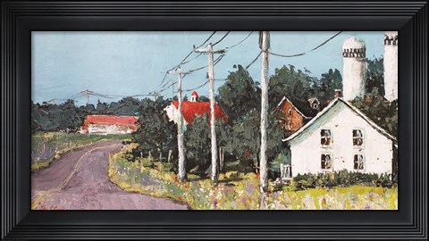 Framed Country Road Farm Print