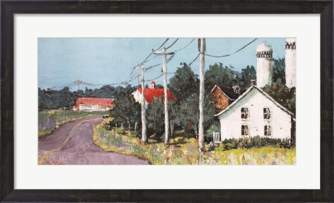 Framed Country Road Farm Print