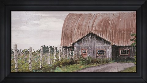 Framed Barn Perspective Print