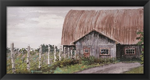 Framed Barn Perspective Print