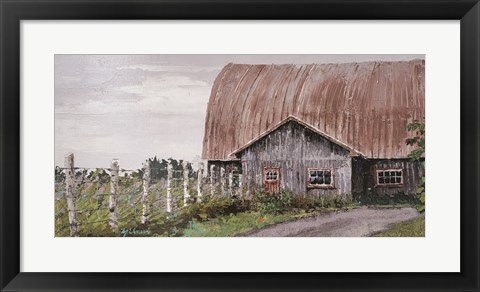 Framed Barn Perspective Print