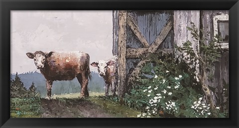 Framed Cow Land Print