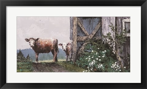 Framed Cow Land Print