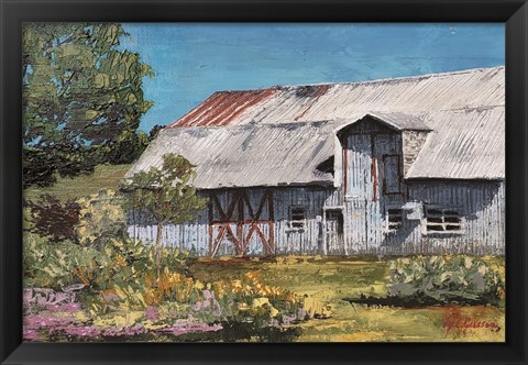 Framed Portrait of a Barn landscape Print