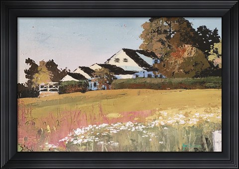 Framed Farmyard Landscape II Print