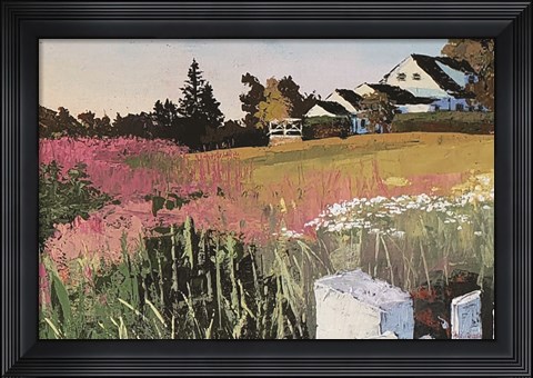 Framed Farmyard Landscape III Print