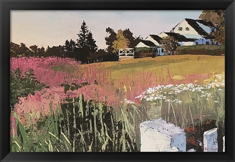 Framed Farmyard Landscape III Print