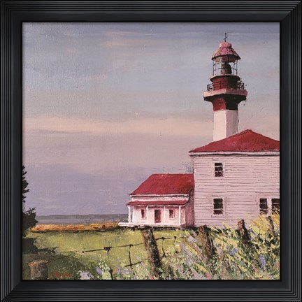 Framed Lighthouse Point square Print