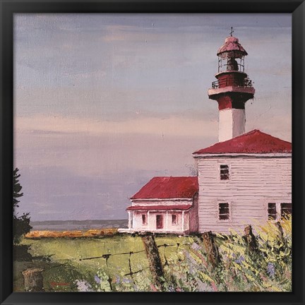 Framed Lighthouse Point square Print