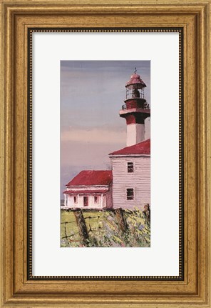 Framed Lighthouse Point panel Print