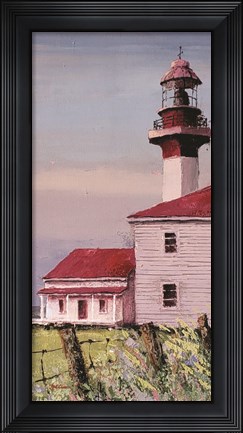 Framed Lighthouse Point panel Print