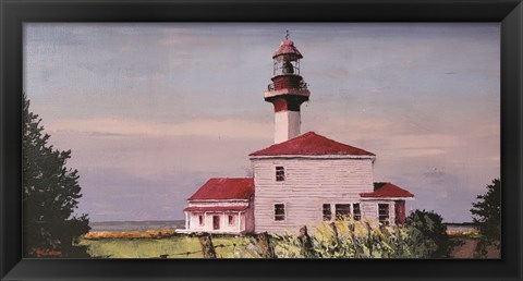 Framed Lighthouse Point landscape Print