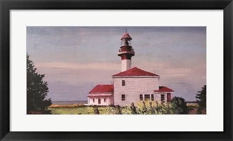 Framed Lighthouse Point landscape Print