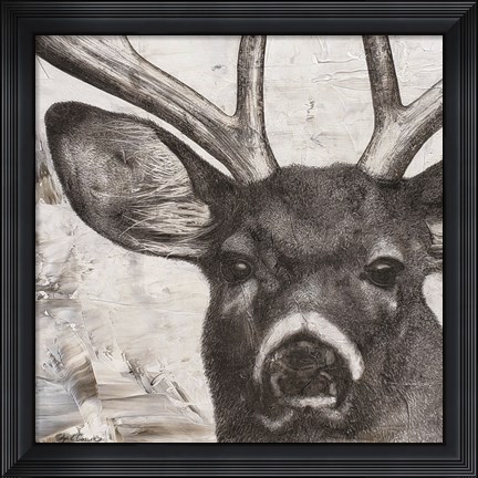 Framed Deer Portrait Print
