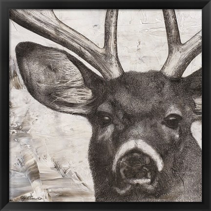 Framed Deer Portrait Print