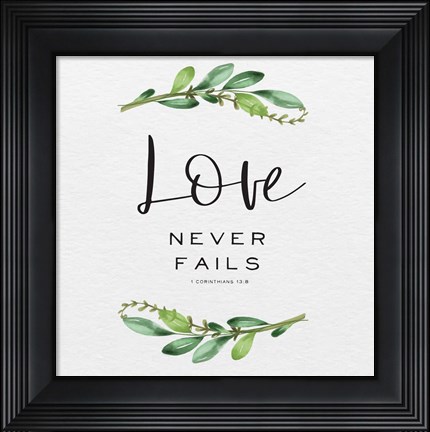 Framed Inspirational Life IV-Love Print