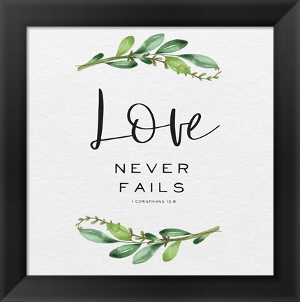 Framed Inspirational Life IV-Love Print