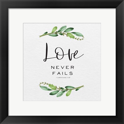 Framed Inspirational Life IV-Love Print