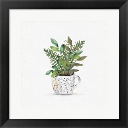 Framed Botanical Mug II Print