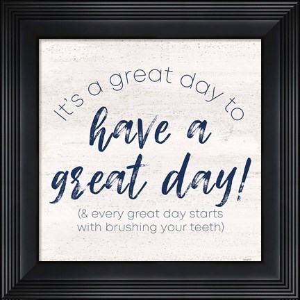 Framed Bathroom Humor II-Great Day Print