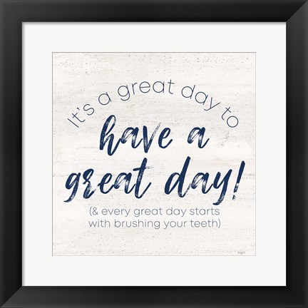 Framed Bathroom Humor II-Great Day Print