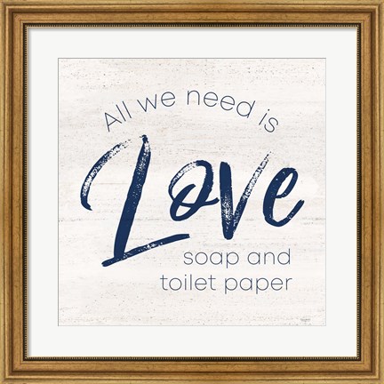 Framed Bathroom Humor III-Love Print