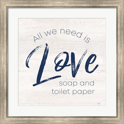 Framed Bathroom Humor III-Love Print