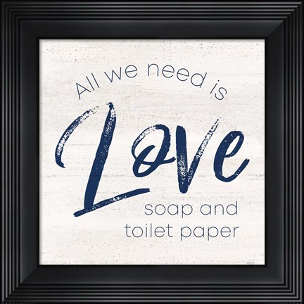 Framed Bathroom Humor III-Love Print