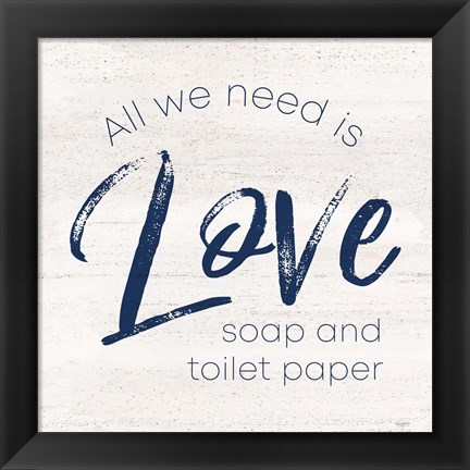 Framed Bathroom Humor III-Love Print