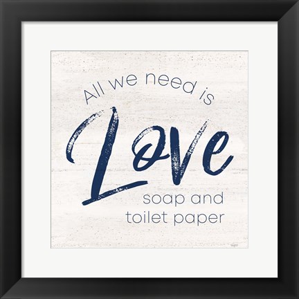 Framed Bathroom Humor III-Love Print