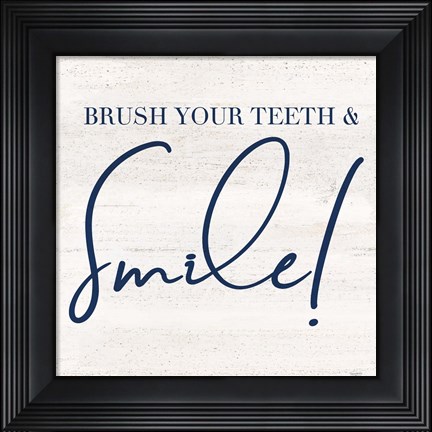 Framed Bathroom Humor IV-Smile Print