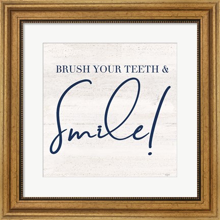 Framed Bathroom Humor IV-Smile Print