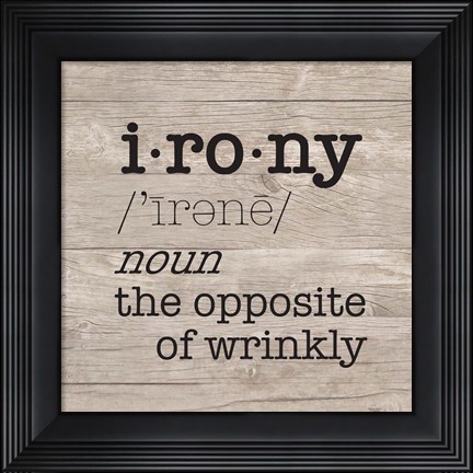 Framed Laundry Room Humor I-Irony Print