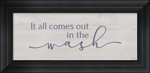 Framed Laundry Room Humor panel IV-Wash Print