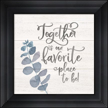 Framed Natural Inspiration blue I-Together Print