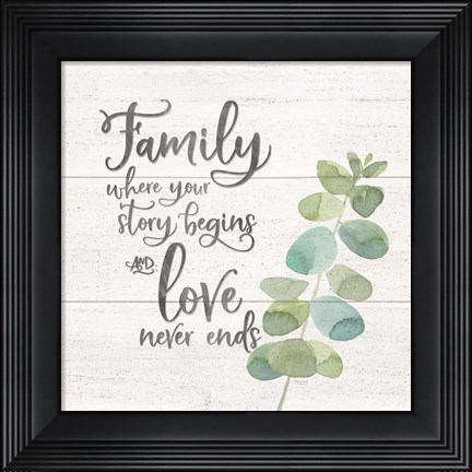 Framed Natural Inspiration blue II-Family Print