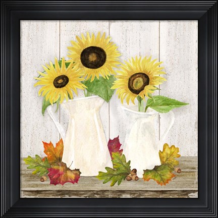 Framed Fall Sunflowers IV Print