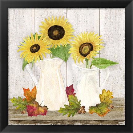 Framed Fall Sunflowers IV Print