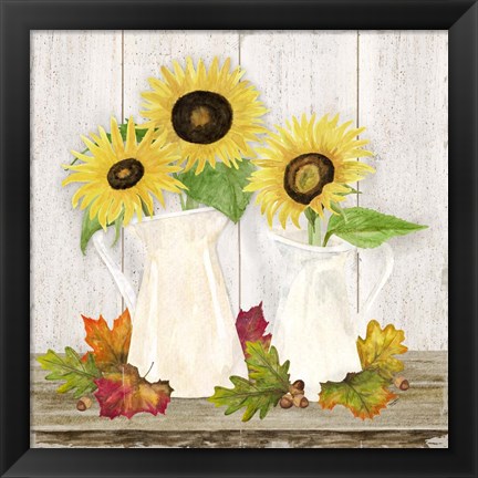 Framed Fall Sunflowers IV Print