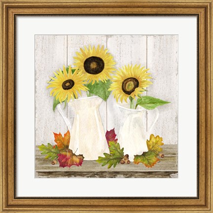 Framed Fall Sunflowers IV Print
