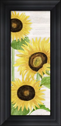 Framed Fall Sunflowers panel I Print