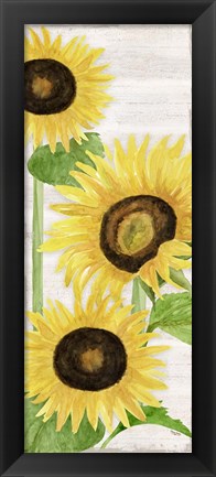 Framed Fall Sunflowers panel I Print