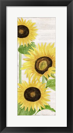 Framed Fall Sunflowers panel I Print